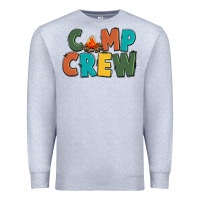 Heather Grey camp crew Premium Sweatshirt - CowGirlArtShop