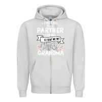 Dove Grey I Asked God For a Partner In Crime He Sent Me My Crazy Grandma Zipper Hoodie - Bettercallsaul