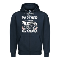 Navy I Asked God For a Partner In Crime He Sent Me My Crazy Grandma Zipper Hoodie - Bettercallsaul