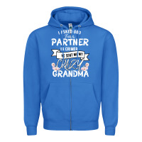 True Royal I Asked God For a Partner In Crime He Sent Me My Crazy Grandma Zipper Hoodie - Bettercallsaul