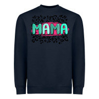 Navy mama leopard Heavyweight Sweatshirt - MaliasSmallBusiness