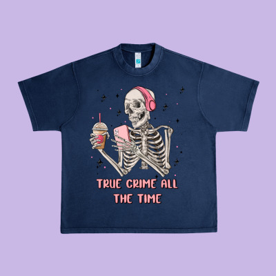 True Crime All The Time Urban Heavy Tee Designed By Maliassmallbusiness