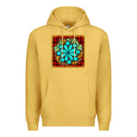 Antique Gold gemstone cactus christmas coaster Premium Hoodie - JahusDesignShop