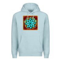 Blue Mist gemstone cactus christmas coaster Premium Hoodie - JahusDesignShop