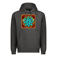 Charcoal Heather gemstone cactus christmas coaster Premium Hoodie - JahusDesignShop