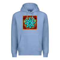 Colony Blue gemstone cactus christmas coaster Premium Hoodie - JahusDesignShop