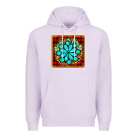 Lilac gemstone cactus christmas coaster Premium Hoodie - JahusDesignShop