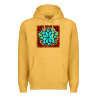 Mustard gemstone cactus christmas coaster Premium Hoodie - JahusDesignShop