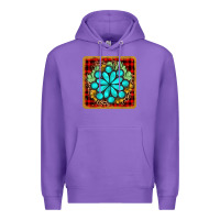 Purple gemstone cactus christmas coaster Premium Hoodie - JahusDesignShop