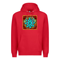 Red gemstone cactus christmas coaster Premium Hoodie - JahusDesignShop