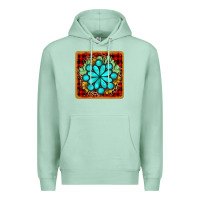 Seafoam gemstone cactus christmas coaster Premium Hoodie - JahusDesignShop