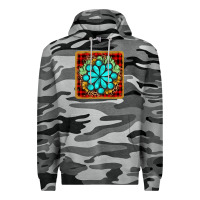 Slate Camo gemstone cactus christmas coaster Premium Hoodie - JahusDesignShop