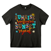 Asphalt sunrise sunburn sunset repeat Heavy Core Tee - AdoDesignShop
