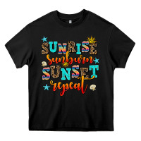 Black sunrise sunburn sunset repeat Heavy Core Tee - AdoDesignShop