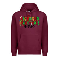 Burgundy licensed practical nurse Premium Hoodie - CowGirlArtShop