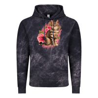 Cloud Black floral cat Vintage Hoodie - Jasminsmagicworld