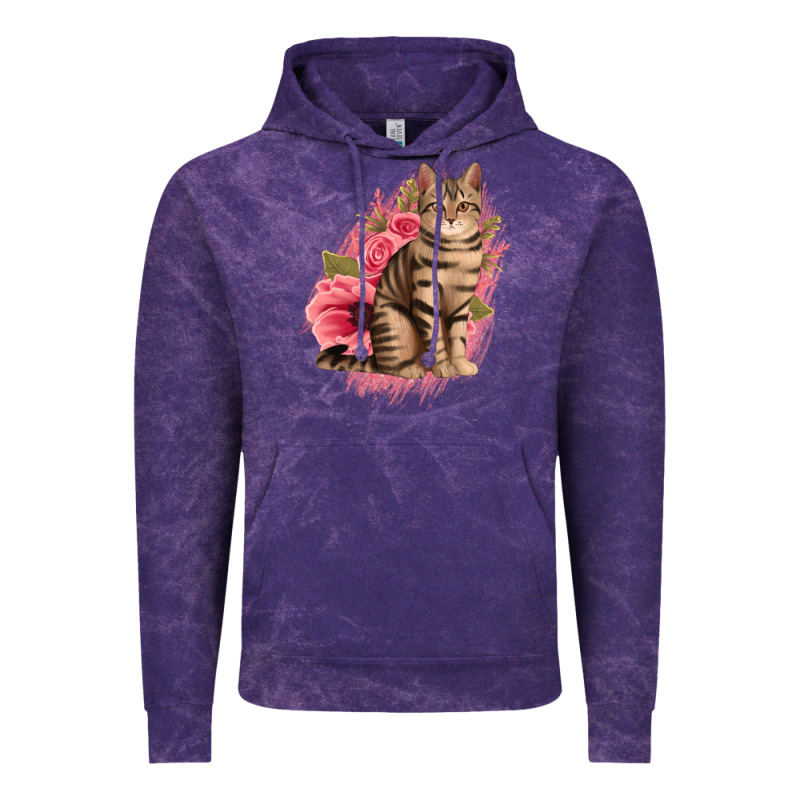 Floral Cat Vintage Hoodie by Jasminsmagicworld | Teevron