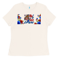 Bone floral 4th of july crew 16oz libbey cup Ladies Tee - HRA Design Shop