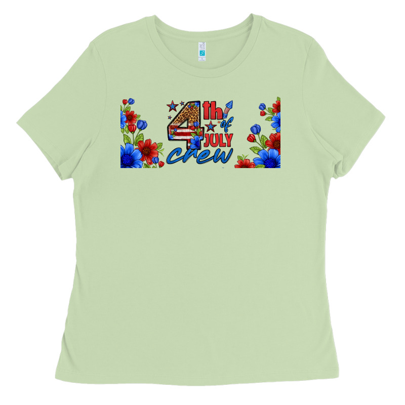 Floral 4th Of July Crew 16oz Libbey Cup Ladies Tee by HRA Design Shop | Teevron
