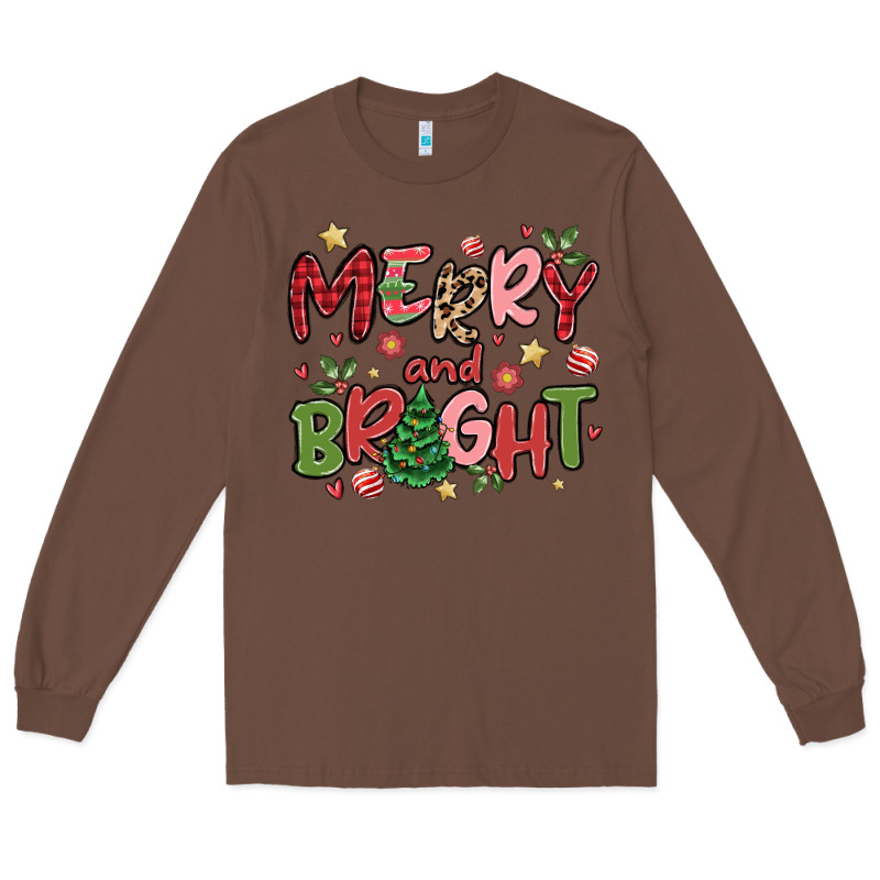 Merry And Bright Long Sleeve Tee by MaliasSmallBusiness | Teevron
