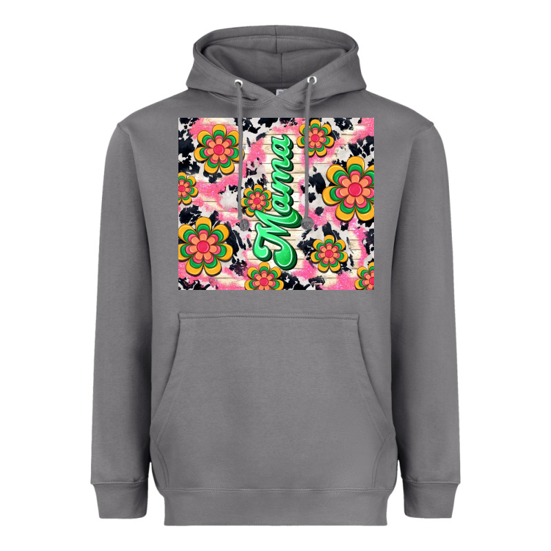 Mama With Hippie Daisies Heavyweight Hoodie by TumblerDesignByShophia | Teevron