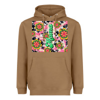 Toasted Coconut mama with hippie daisies Heavyweight Hoodie - TumblerDesignByShophia