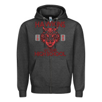 Charcoal Heather Go Tiger High School Zipper Hoodie - Bettercallsaul