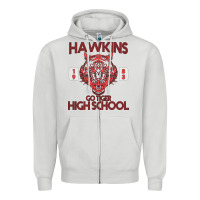 Dove Grey Go Tiger High School Zipper Hoodie - Bettercallsaul