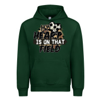 Forest Green my heart is on that field soccer Urban Hoodie - FaDigitalArtStudio