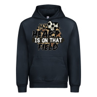 Navy my heart is on that field soccer Urban Hoodie - FaDigitalArtStudio