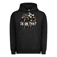 Pigment Black my heart is on that field soccer Urban Hoodie - FaDigitalArtStudio