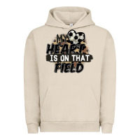 Pigment French Oak my heart is on that field soccer Urban Hoodie - FaDigitalArtStudio