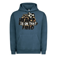 Pigment Midnight Navy my heart is on that field soccer Urban Hoodie - FaDigitalArtStudio