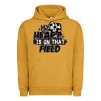 Pigment Peanut Butter my heart is on that field soccer Urban Hoodie - FaDigitalArtStudio