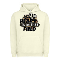 Pigment Pistachio my heart is on that field soccer Urban Hoodie - FaDigitalArtStudio