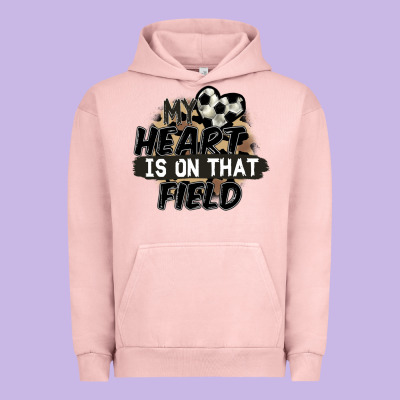 My Heart Is On That Field Soccer Urban Hoodie Designed By Fadigitalartstudio