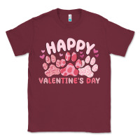 Burgundy happy valentine's day Classic Tee - MaliasSmallBusiness