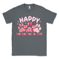 Charcoal Heather happy valentine's day Classic Tee - MaliasSmallBusiness