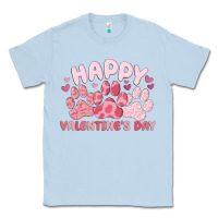 Dusty Blue happy valentine's day Classic Tee - MaliasSmallBusiness