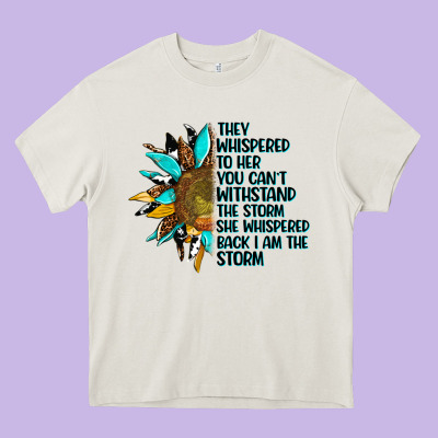 Sunflower They Whispered To Her Heavy Core Tee Designed By Adodesignshop