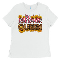 White caffeine queen Ladies Tee - HRA Design Shop