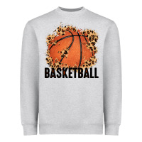 Heather Grey custom name basketball Heavyweight Sweatshirt - MaliasSmallBusiness