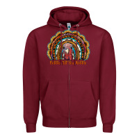 Burgundy gobble till you wobble thanksgiving rainbow Zipper Hoodie - RanaPortraitStore