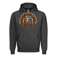 Charcoal Heather gobble till you wobble thanksgiving rainbow Zipper Hoodie - RanaPortraitStore