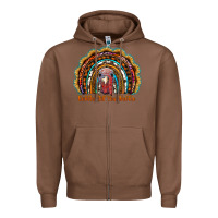 Chestnut gobble till you wobble thanksgiving rainbow Zipper Hoodie - RanaPortraitStore