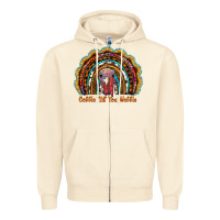 Sandshell gobble till you wobble thanksgiving rainbow Zipper Hoodie - RanaPortraitStore