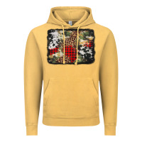 Vintage Mustard army cowhide leopard Christmas Vintage Hoodie - Jasminsmagicworld