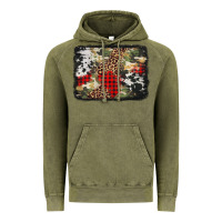 Vintage Olive army cowhide leopard Christmas Vintage Hoodie - Jasminsmagicworld