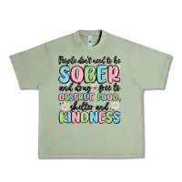 Oil Green people dont need to be sober and drugfree to deserve food Urban Heavy Tee - MaliasSmallBusiness