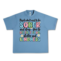 Pebble Blue people dont need to be sober and drugfree to deserve food Urban Heavy Tee - MaliasSmallBusiness